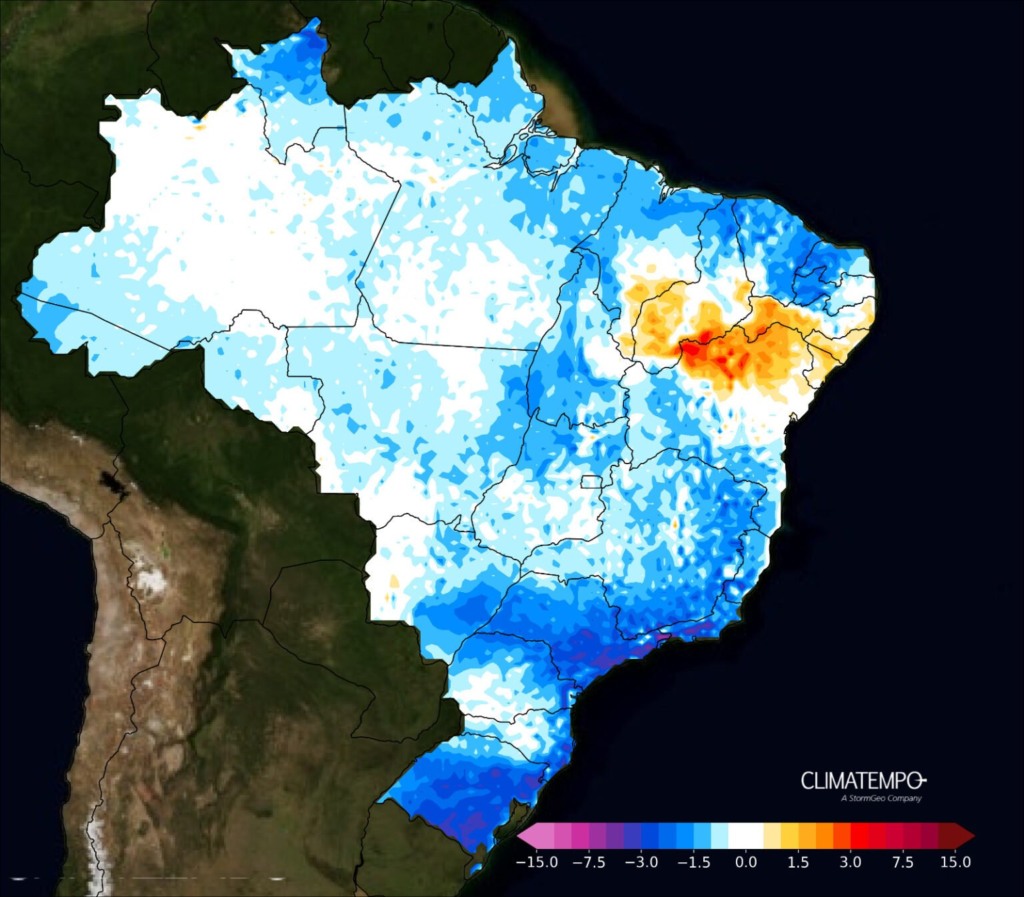 mapa de anomalia de temperatura