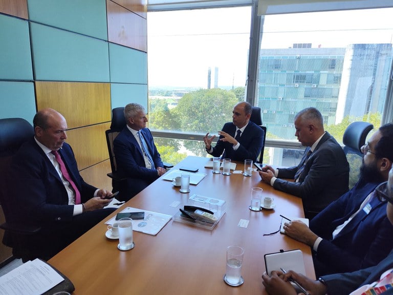 Cafeicultor Andrea Illy durante reunião em Brasília