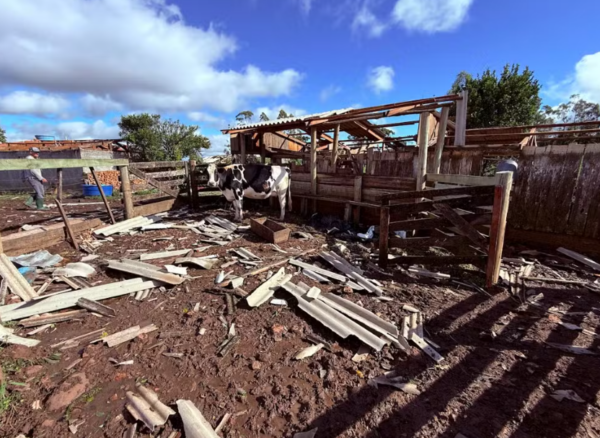 Tornado causa destruição no Rio Grande do Sul
