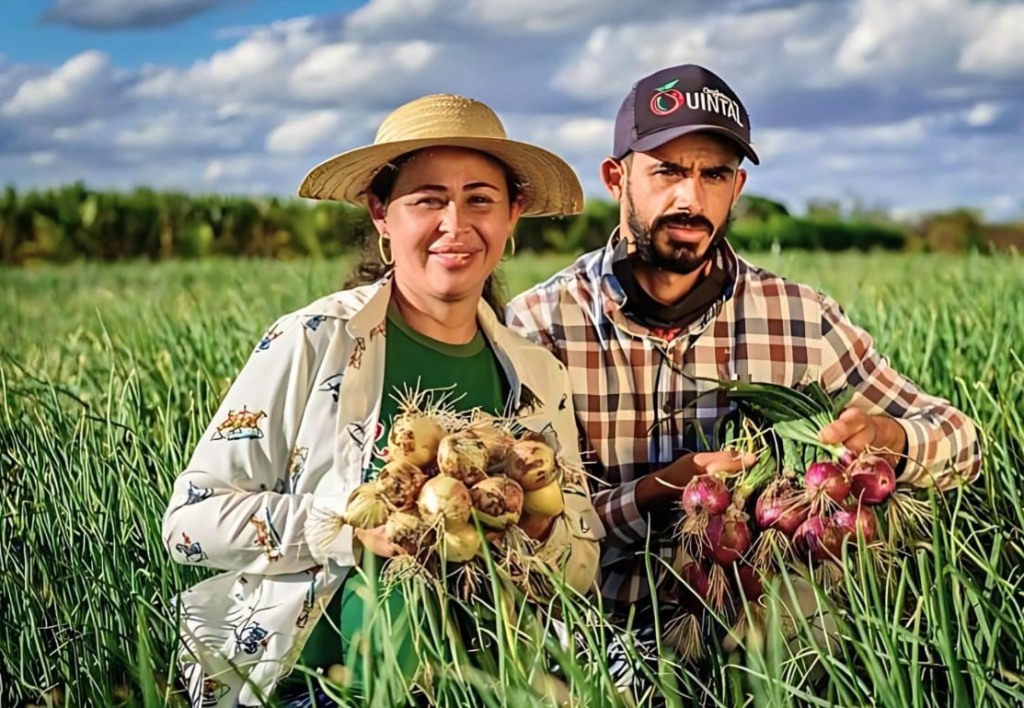 Uma mulher e um homem no campo Uma mulher e um homem no campo