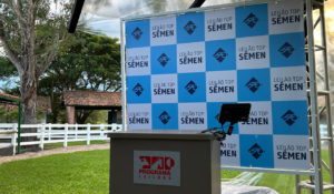 Banner leilão de sêmen na Fazenda EAO Baviera