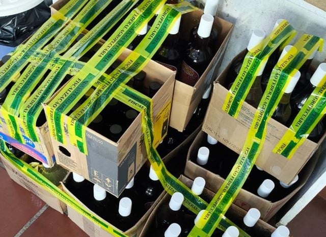 bebidas apreendidas Mapa