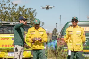 indígenas drones incêndios florestais