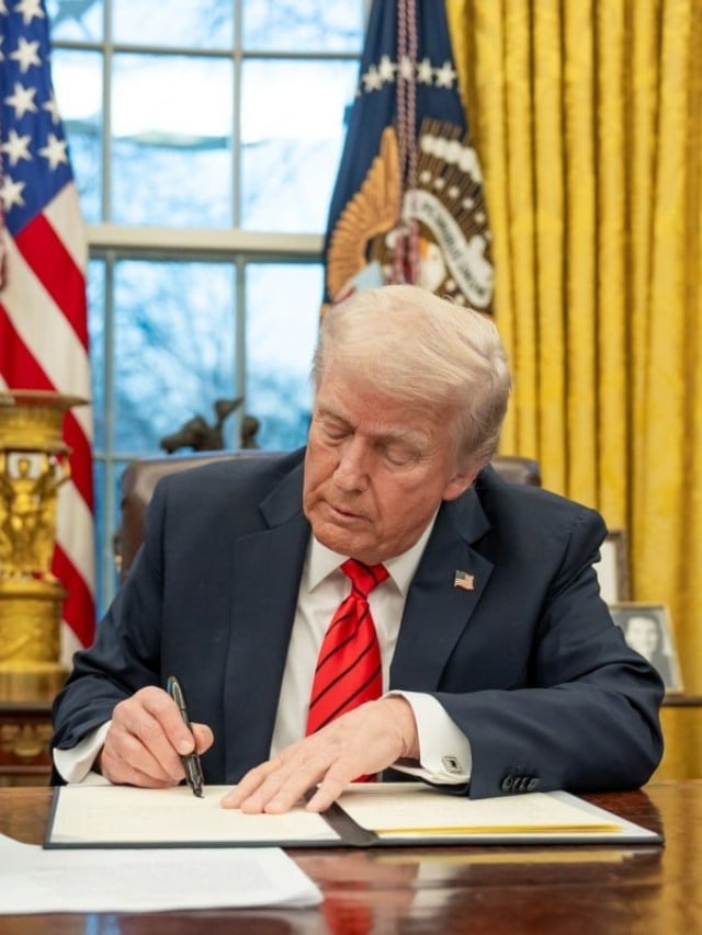 Donald Trump e Howard Lutnik, secretario de Comércio EUA