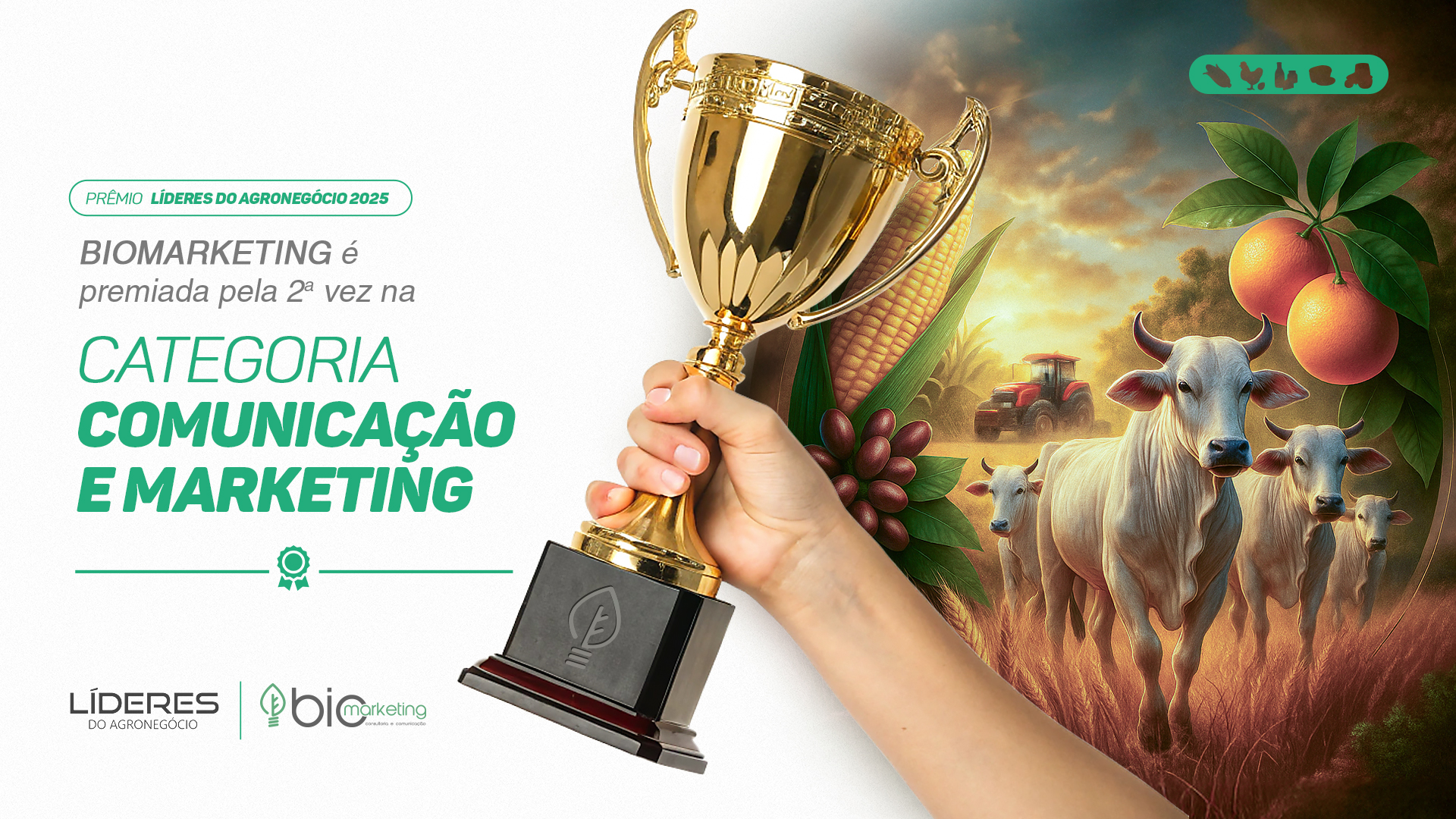 Biomarketing recebe prêmio Líderes do Agronegócio pelo 2º ano consecutivo