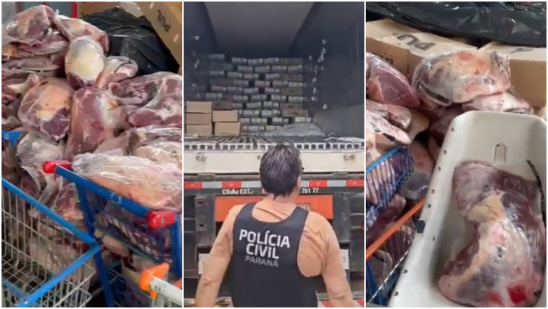 carga de carne roubada