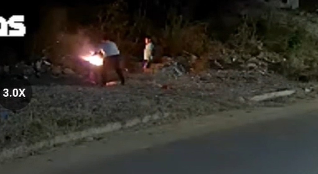 homem ateando fogo em sofá em Barreiras, Oeste da Bahia, Cerrado Sem Fogo