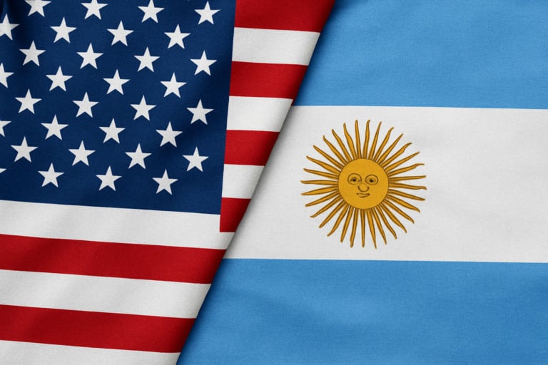Estados Unidos, Argentina, bandeiras