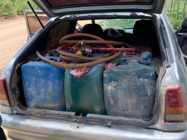 Polícia apreende 650 litros de diesel contrabandeados