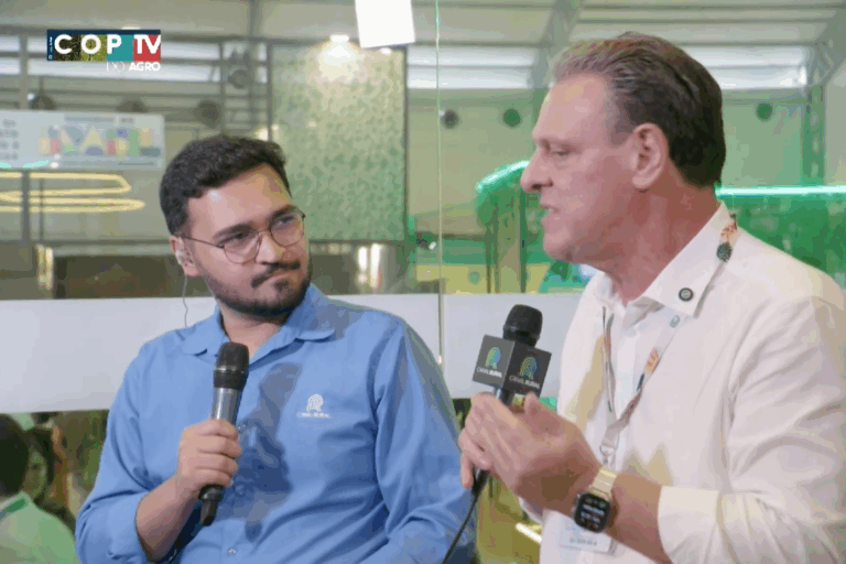 Carlos Fávaro no COP TV do Agro, em Belém