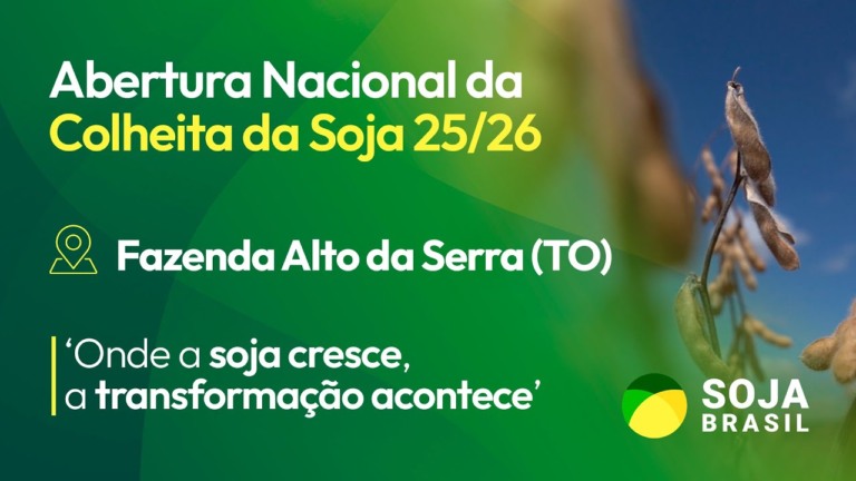 Começou! A Abertura Nacional da Colheita da Soja já está no ar; acompanhe ao vivo!