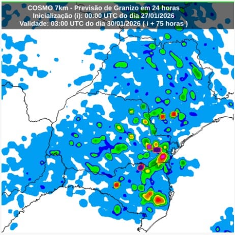 previsão de granizo