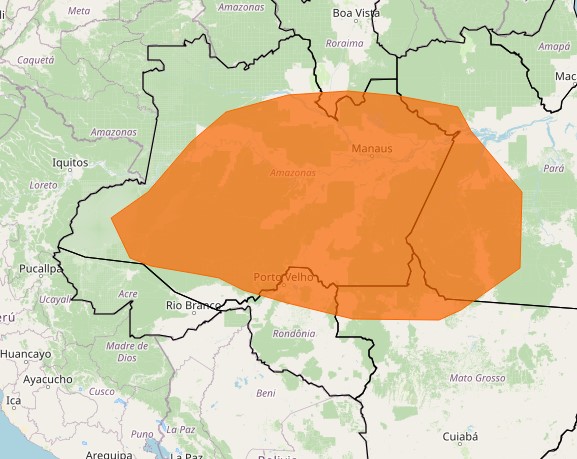Alerta laranja - Norte - Inmet