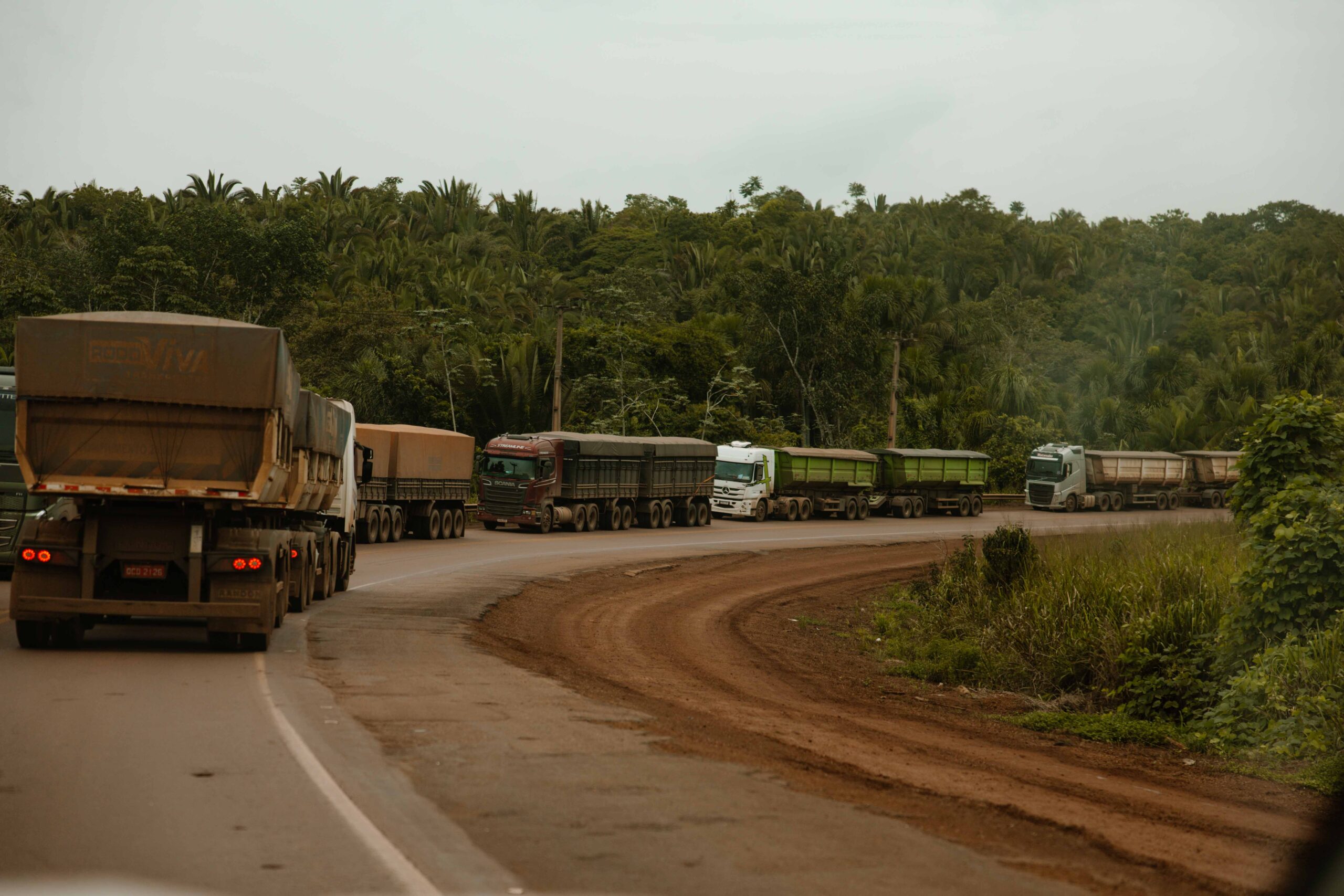 fila de caminhões em Miritituba