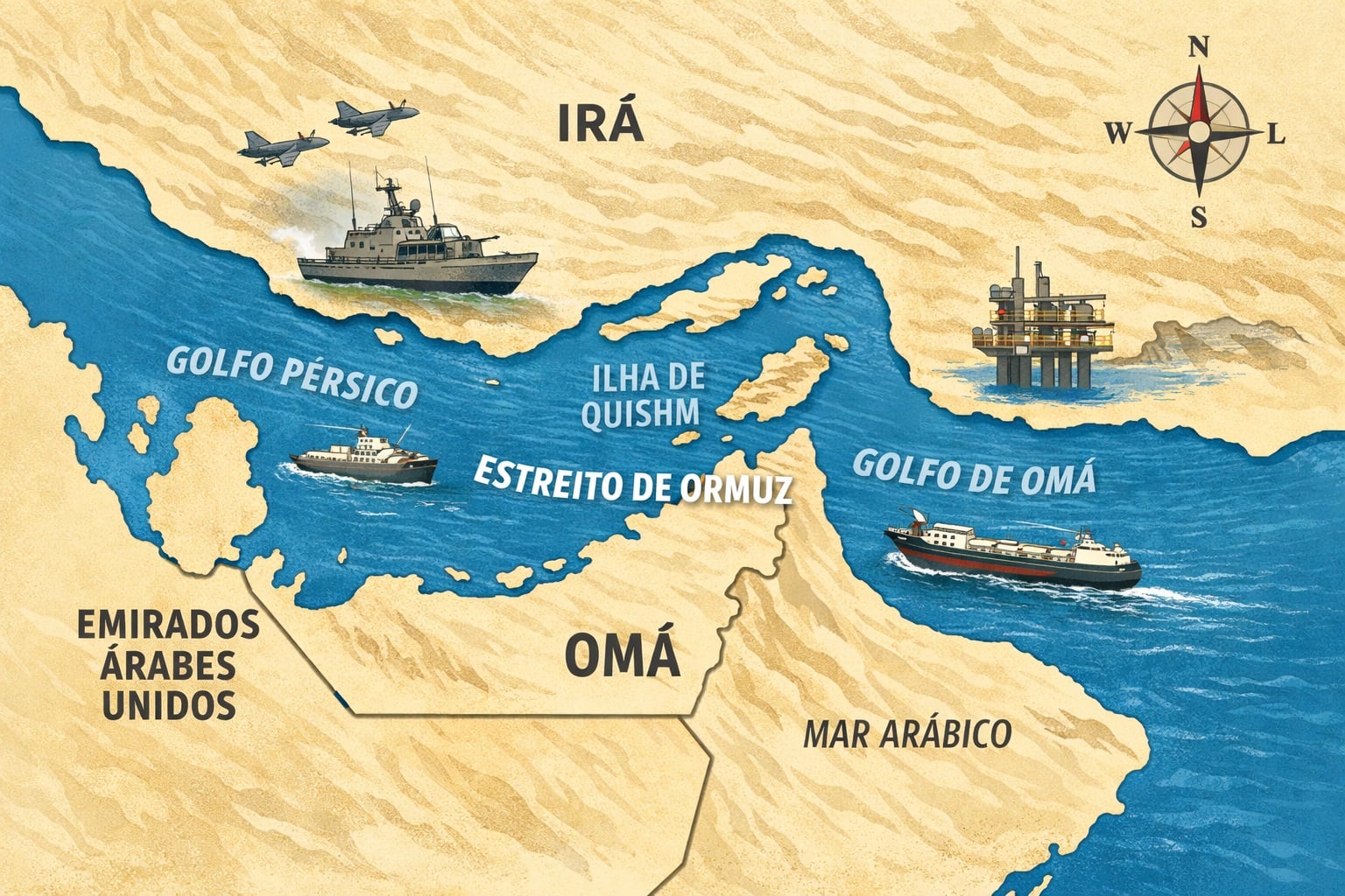 Bloqueio no Estreito de Ormuz trava mais de 780 mil toneladas de fertilizantes, diz especialista