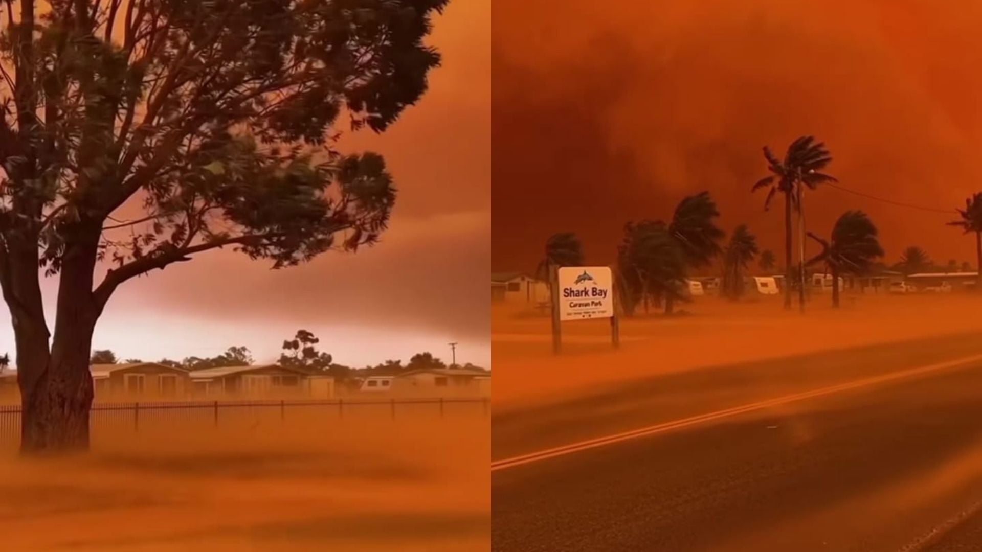 Com ventos acima de 250 km/h, ciclone deixa céu vermelho e cidades sem energia