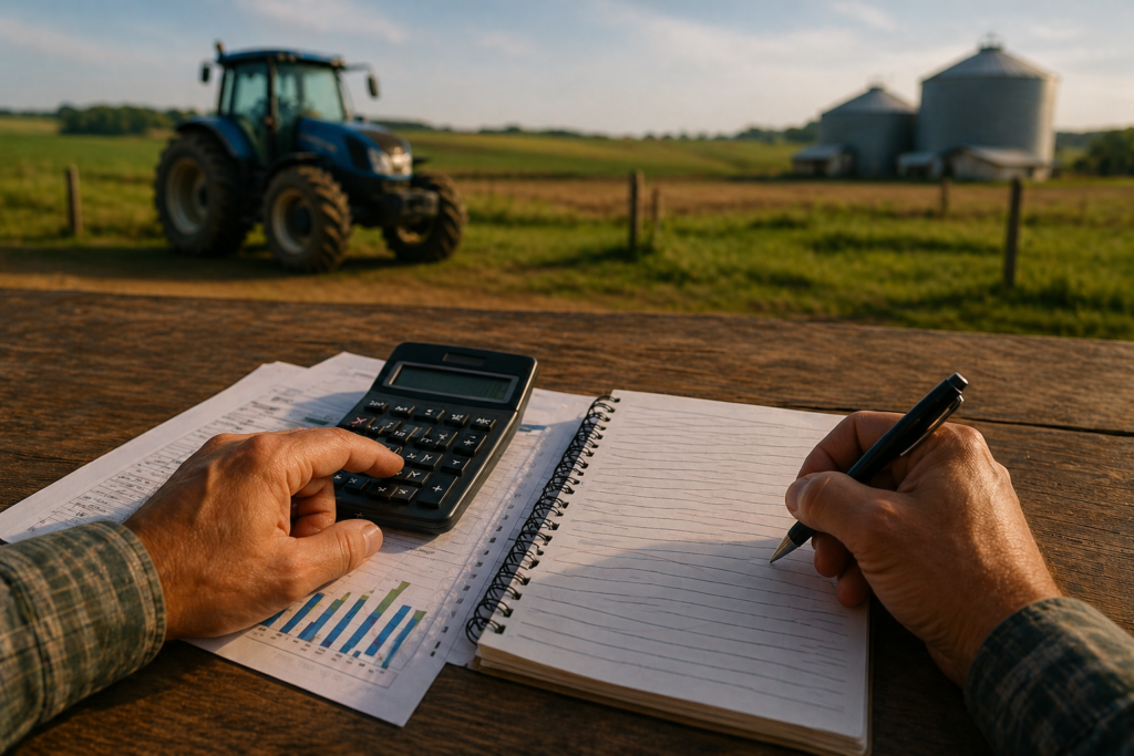 Ilustração que mostra que o produtor rural anda preocupado com dívidas Ilustração que mostra que o produtor rural anda preocupado com dívidas