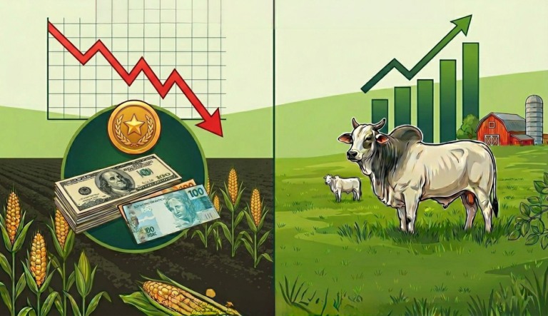 Dólar em queda e preço do boi gordo são temas do videocast Radar Rural