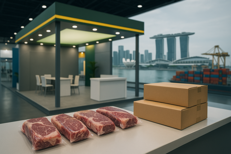 Carne bovina brasileira participa pela primeira vez da FHA 2026 em Singapura