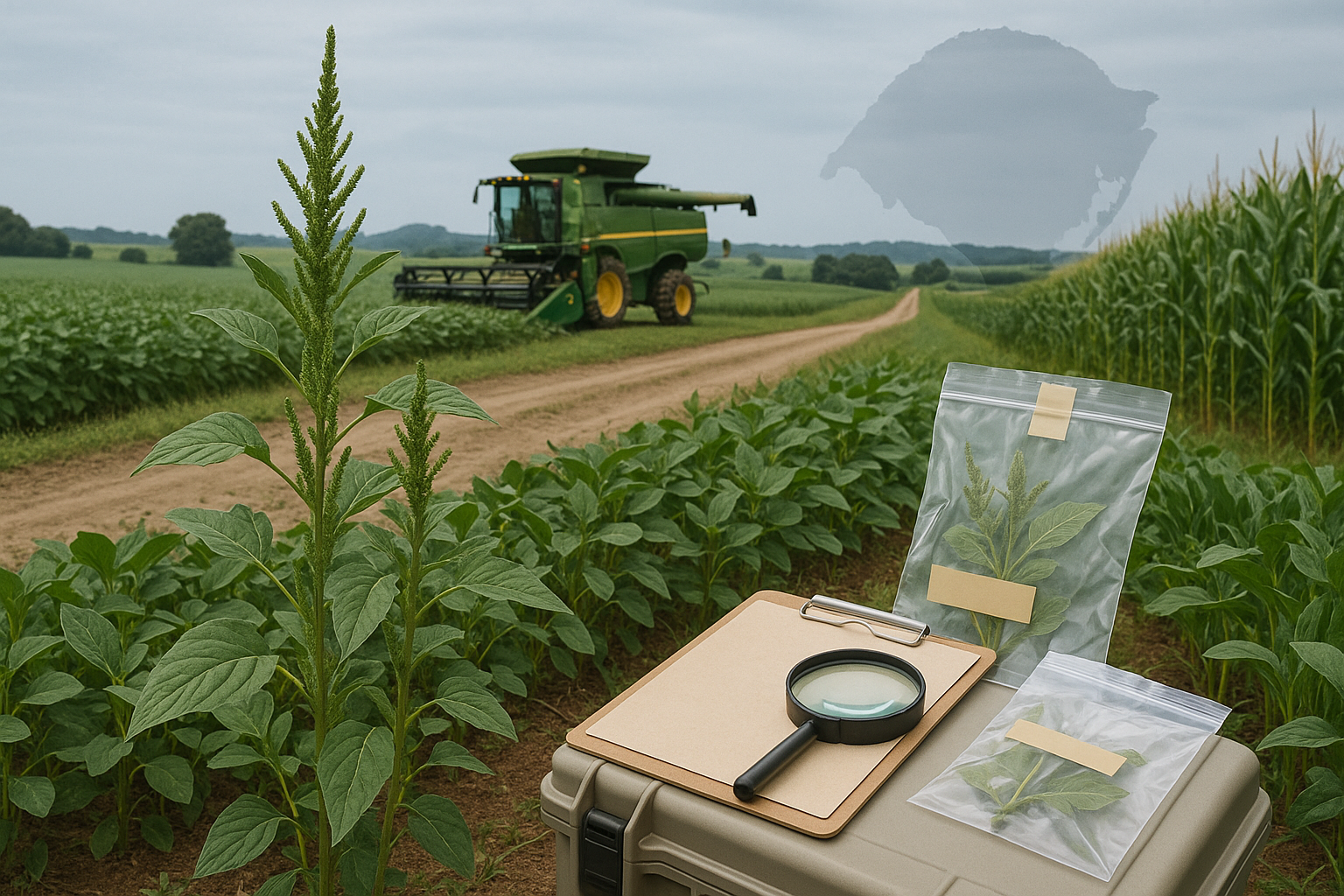 Força-tarefa vistoria 182 propriedades para prevenir entrada do caruru-gigante no Rio Grande do Sul