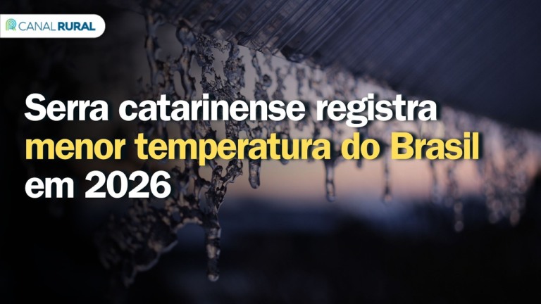 Serra Catarinense registra a menor temperatura do Brasil em 2026