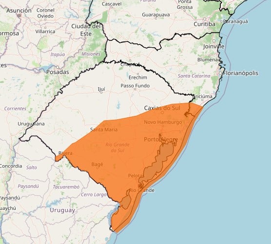 Vendaval de 100 km/h e tempestades: Inmet traz alerta para 10 estados