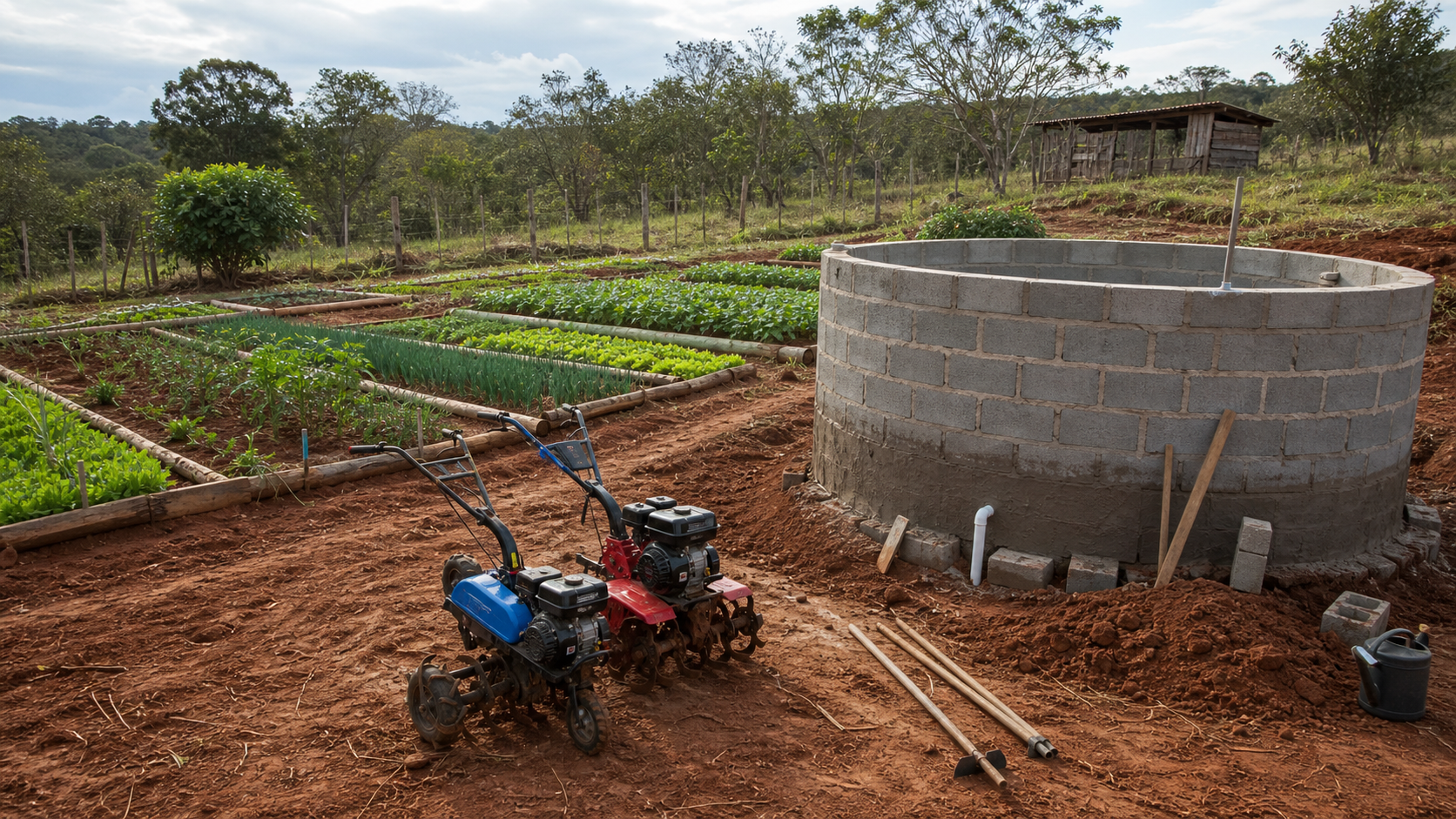 Escola agrícola em Orizona recebe máquinas e cisterna para formação de jovens rurais