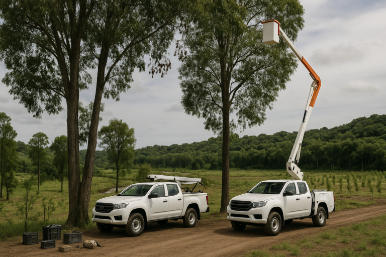 Seapi adquire duas caminhonetes com cesto aéreo para coleta de sementes no RS