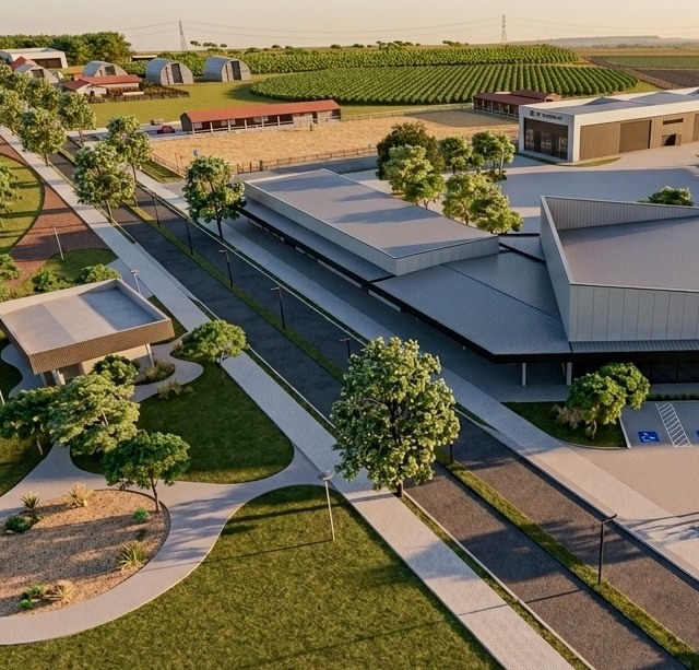 Projeto do Centro de Treinamento Universitário New Holland, na Cidade do Agro
