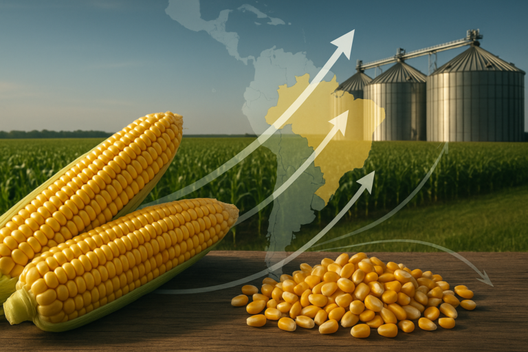 USDA eleva previsão para produção de milho do Brasil em 2025/26 para 135 milhões de toneladas