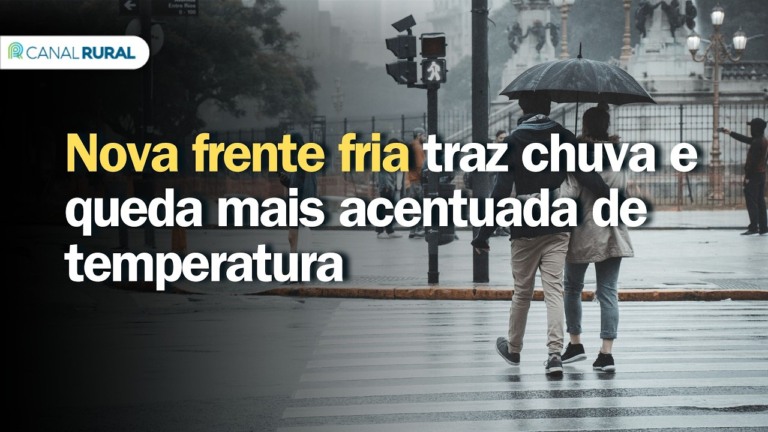 Nova frente fria traz chuvas e queda acentuada de temperatura no Brasil