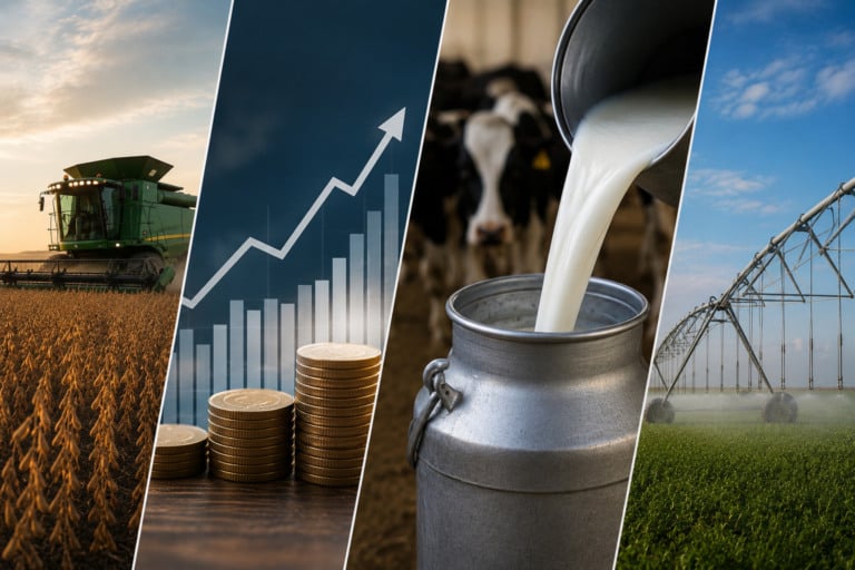 Agro, PIB, leite, irrigação