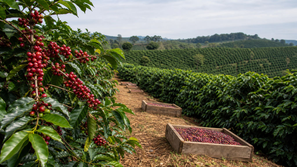 Colheita de café da Cooxupé avança para 20,1% até 19 de junho Colheita de café da Cooxupé avança para 20,1% até 19 de junho
