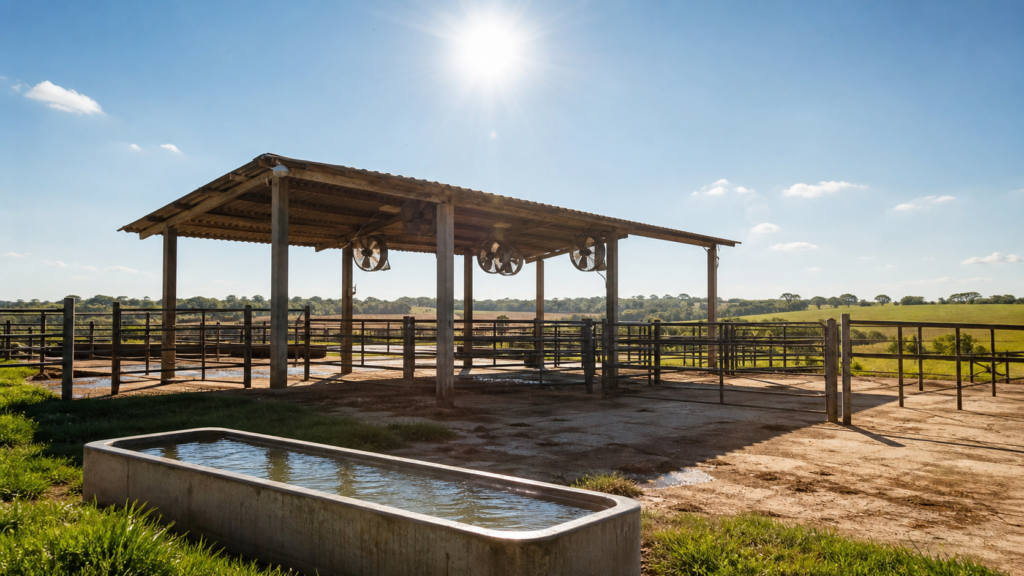 Estudo aponta avanço do risco de estresse térmico em bovinos leiteiros no RS Estudo aponta avanço do risco de estresse térmico em bovinos leiteiros no RS