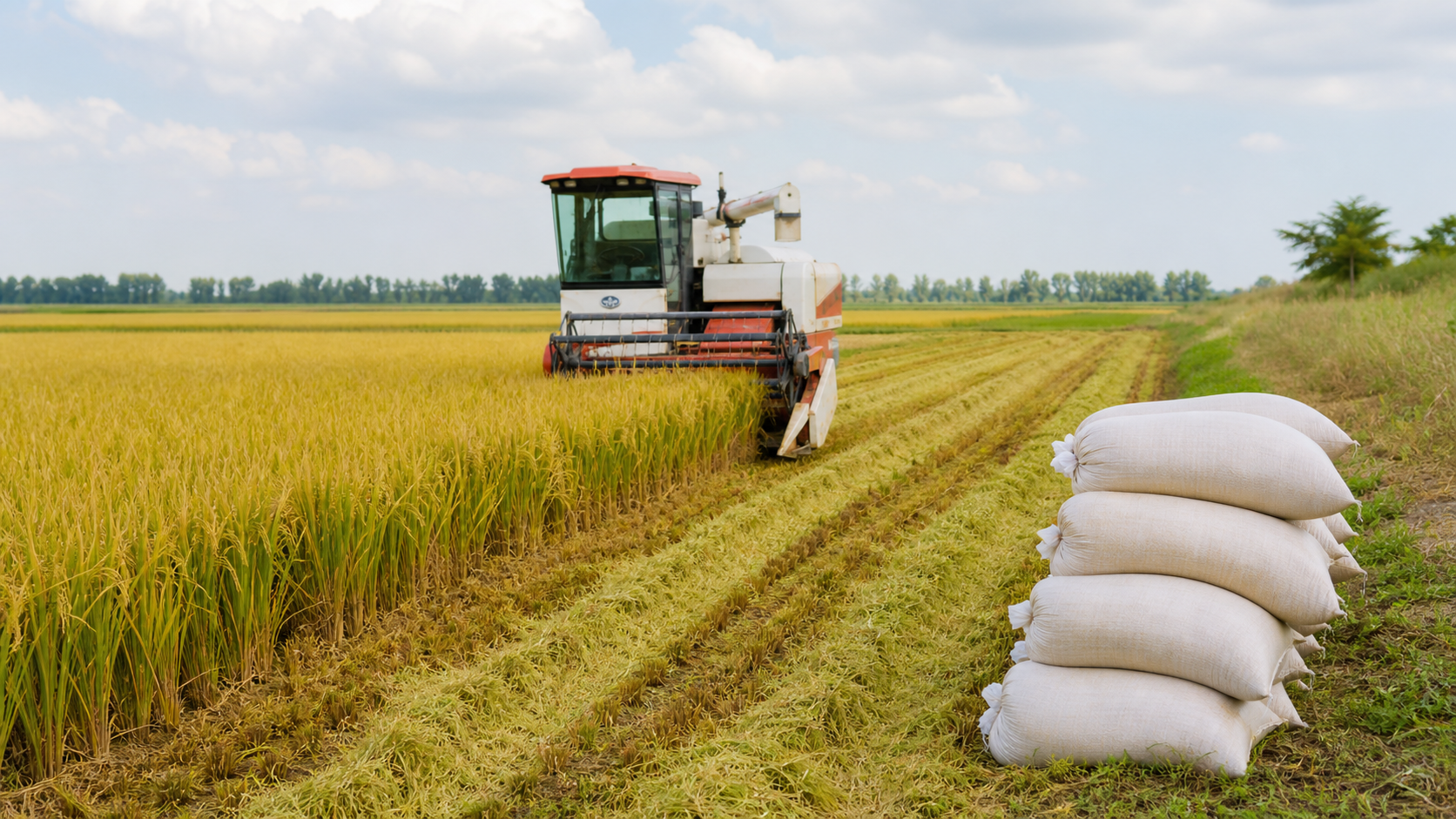 Terra Indígena Marãiwatsédé recebe mini colheitadeira para safra de arroz em Mato Grosso