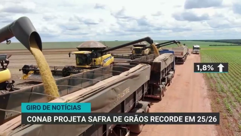 Exportações de carne bovina e safra de grãos quebram recordes no Brasil