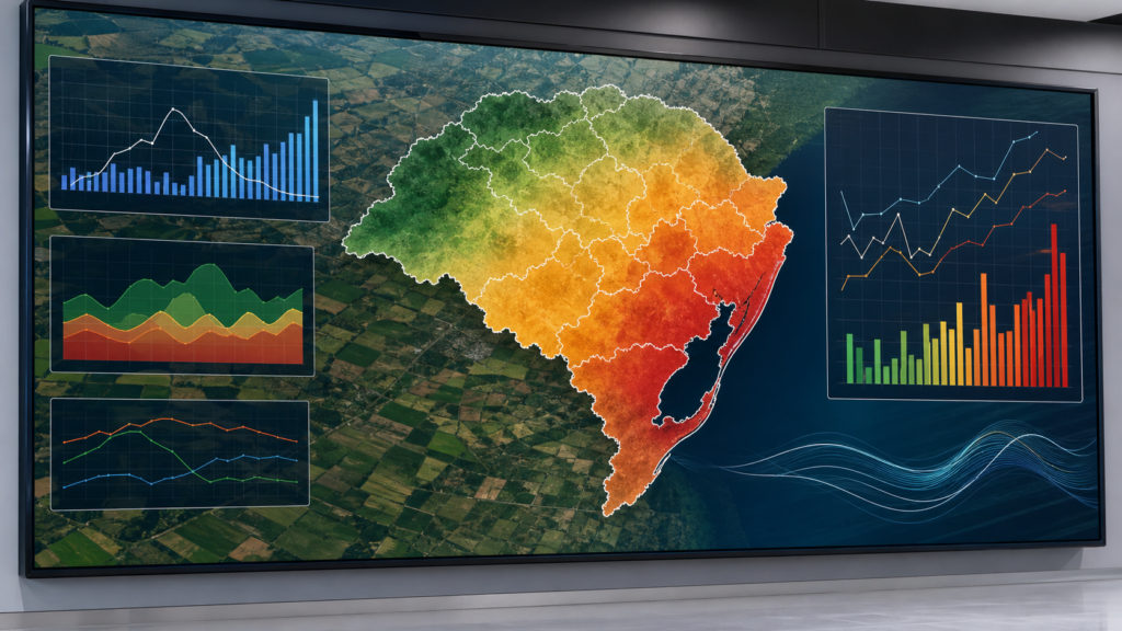 Rio Grande do Sul lança plataforma pública para monitorar água no solo Rio Grande do Sul lança plataforma pública para monitorar água no solo