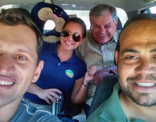 Equipe novamente reunida: Robson Custódio, Fernanda Farias, Áureo Lantmann e Edson da Sailva (Canal Rural)
