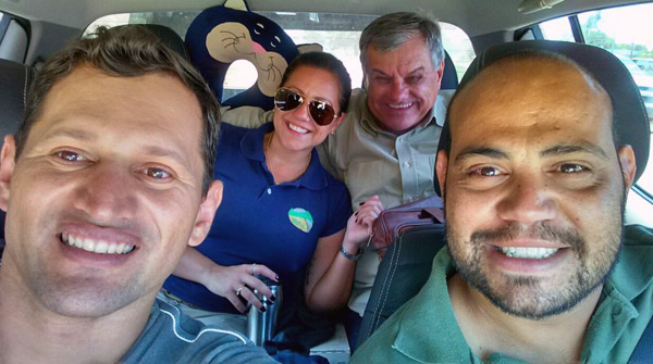 Equipe novamente reunida: Robson Custódio, Fernanda Farias, Áureo Lantmann e Edson da Sailva (Canal Rural)