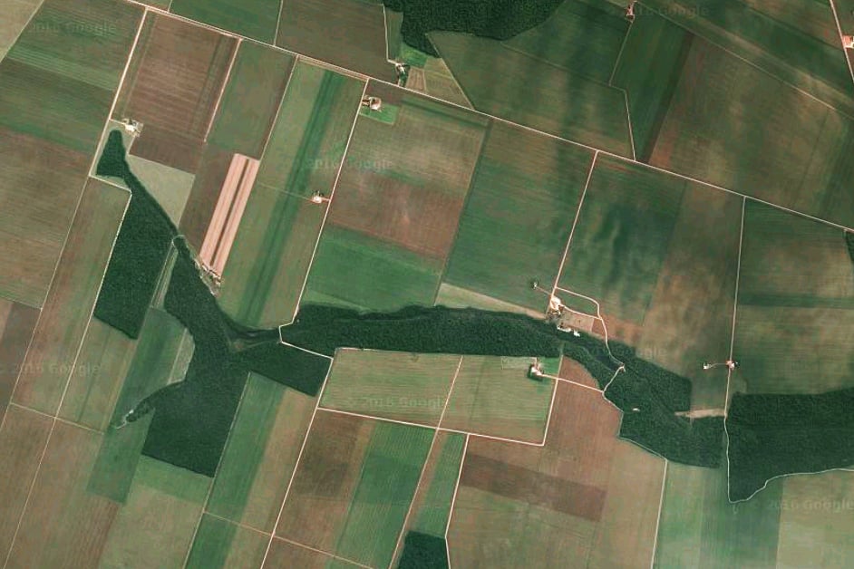 vista aérea de terra agrícolas