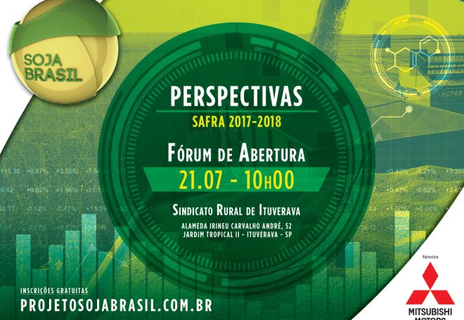 É nesta sexta: Fórum Soja Brasil trará perspectivas para a safra 2017/2018