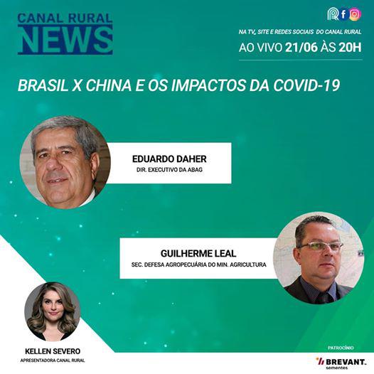 Assista na íntegra ao Canal Rural News: relação entre Brasil e China e os impactos da Covid-19