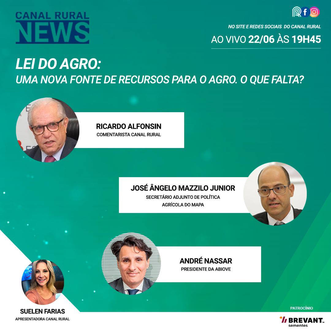 Assista na íntegra ao Canal Rural News: Especial Lei do Agro - uma nova fonte de recursos para o setor