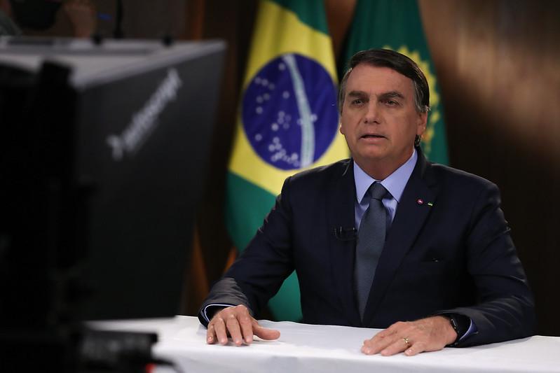 Jair Bolsonaro em gravação do discurso à ONU