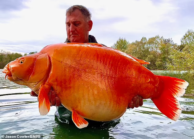 Vídeo: ‘Cenoura’ peixe dourado de 30 kg é capturado por pescador