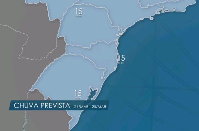 Previsão do tempo indica retorno da chuva ao Sul; veja quando