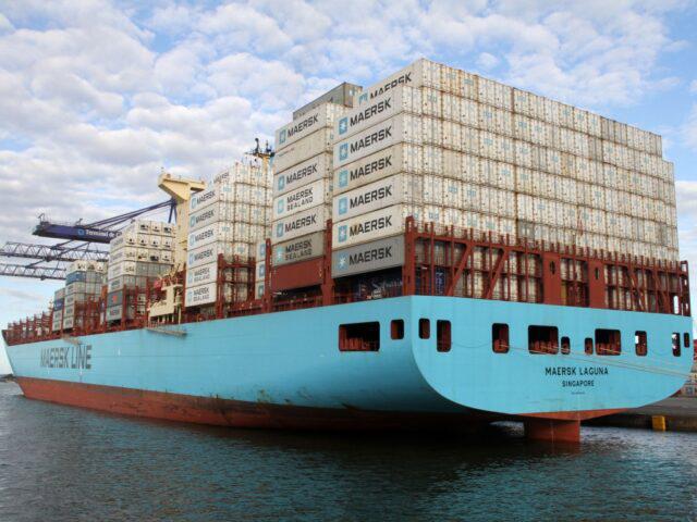 conteiner, exportação, porto, navio