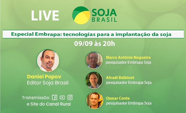 Veja como foi a Live Soja Brasil: tecnologias para implantação da soja