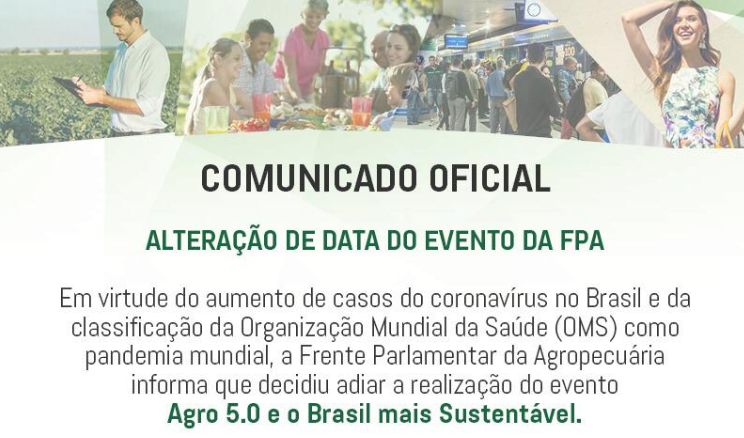 FPA adia evento após propagação do coronavírus