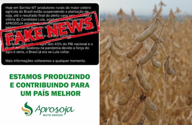 Fake News Sorriso suspensão plantio em caso de vitória de Lula